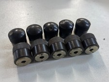 Brown Bakelite Control Knobs 17mm Knurled Radio Terminal 4BA tool cabinet NOS