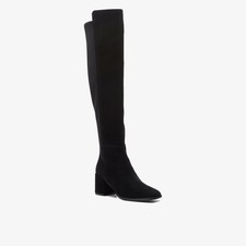 Clarks Womens SEREN CADDY Black Suede/Elastic Knee High Boots Size UK 5D