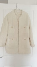 Ladies MANGO Collarless Boucle