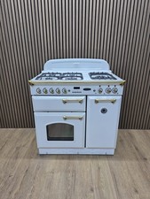 RANGEMASTER CLASSIC 90 DUAL FUEL ⚡️🔥RANGE COOKER IN WHITE  &BRASS 