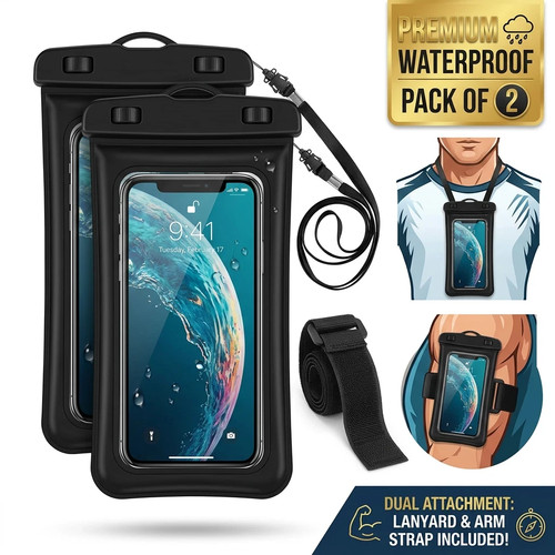 Waterproof phone pouch - 2x,
