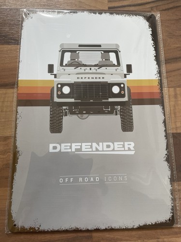 Defender metal sign - metal, in
