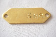 SM6 Bus Brass Plate Sign London Transport 