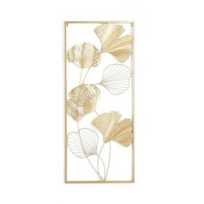 Gold Ginkgo Leaf Iron Wall Art