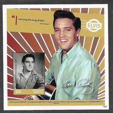 Elvis Presley Music stamp in min sheet    mnh Rock Pop singer  Antigua