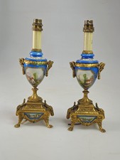  Antique Enamel Clock Garniture Mantel clock Urns