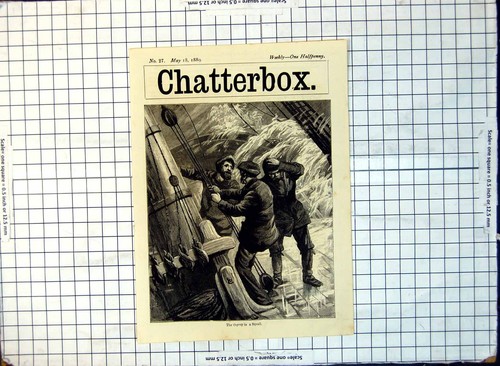 Old print osprey - osprey, boat