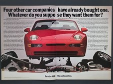 1992 2-PG PRINT AD Porsche 968