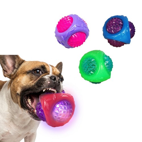 3pcs flashing squeaky dog - 3pcs,