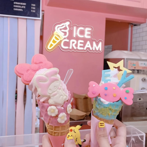 Ice cream neon - neon, vibrant