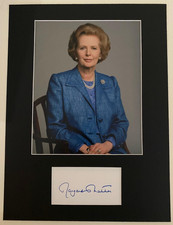 Margaret Thatcher    **HAND SIGNED**   12x16 mounted display   ~  AUTOGRAPHED