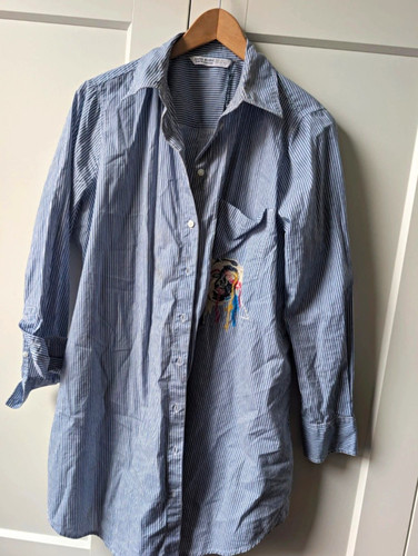 Zara blue striped oversized