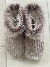 New F&F Faux Fur Slipper Boots Medium Size 5-6