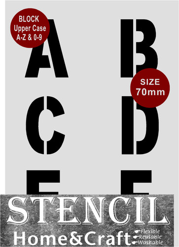 Letter number stencils 70mm - number,