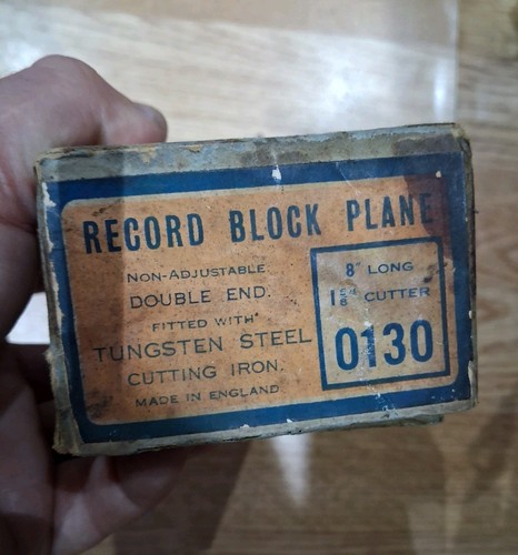 Vintage record wood block - record,