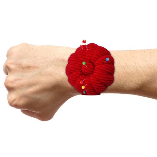 Wrist pin cushion portable - pin,