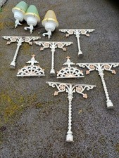 Old French Wrought Iron Very Ornamental 10 Large Heavy  Pieces. 