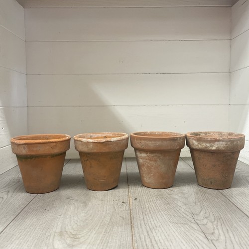 Vintage terracotta pots 13cm - 4,