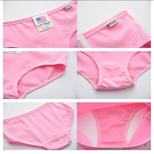 3pcs womens cotton briefs mid - briefs,