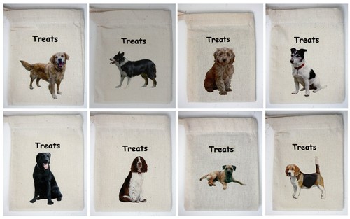 Cotton dog treat bag just - dog,