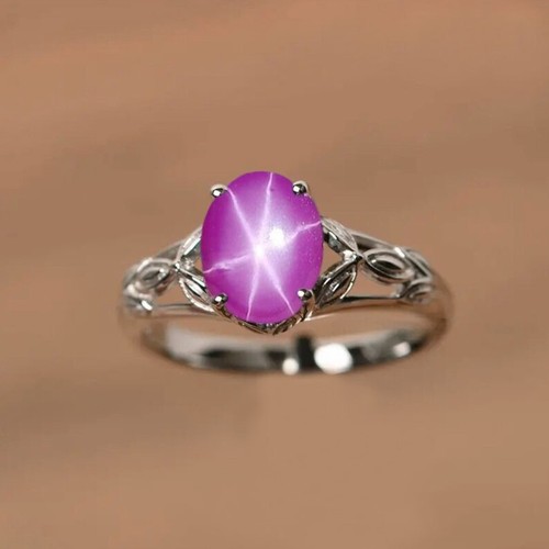 Weddings ring pink star - pink, ruby