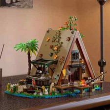 Technical Forest House building blocks with LED light Tree Cabin Display Set Toy