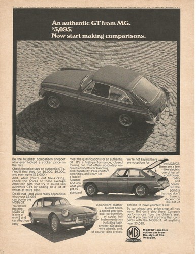 Orig 1967 mgb - gt, vintage