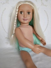 Our Generation Doll,  Battat Doll ~ 18" Vinyl & Soft with Blonde & Green Hair