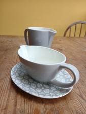Poole Pebble Twintone Grey Gravy boat, Hot Water Jug