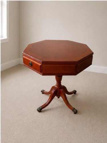 Antique mahogany octagonal - antique,