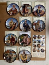 John Wayne Cowboy Legend Franklin Mint Collector's 10 Plates Of A Set Of 12