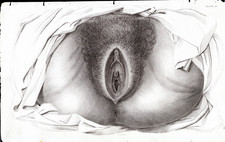 VAGINA, etching from 1830, by