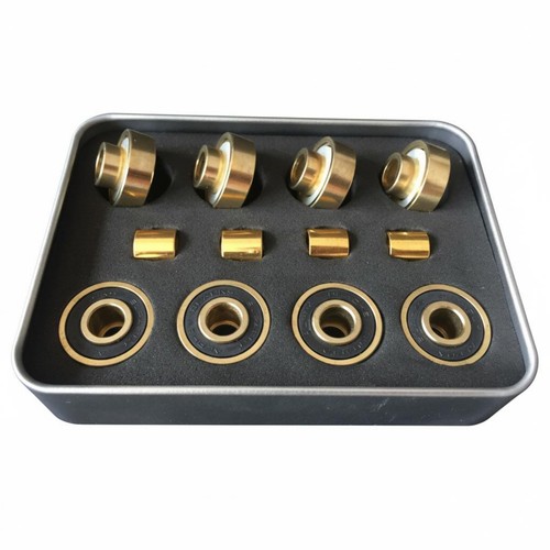 Gold skateboard bearing set - gold,