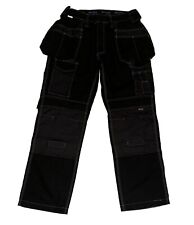Bertee Just Tough Worker Trades Tradesman Multi Pocket Trousers Black 30 S