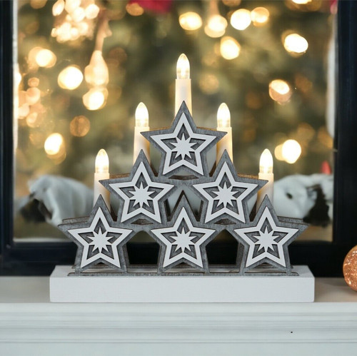 Wooden christmas candle arch - christmas,