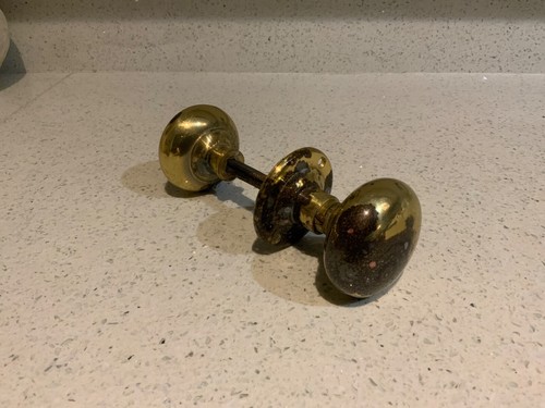 Antique brass victorian door - brass,