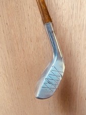 antique hickory wooden shafted golf club - aluminium headed (very rare)