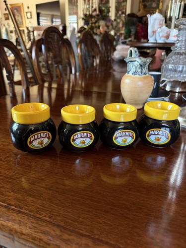 Four marmite egg cups - egg, in