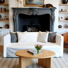 Solid White European Linen