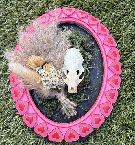 Pink heart shadow box - shadow,