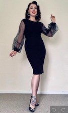 Black cocktail wiggle dress