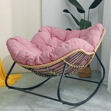 Oversized Rattan Rocking Chair