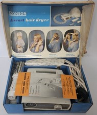 Ronson Escort Vintage Hairdryer 1960s Fully Working Movie Prop Portable Boxed