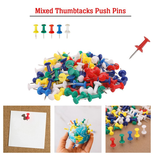 Coloured thumb tacks - coloured, pins