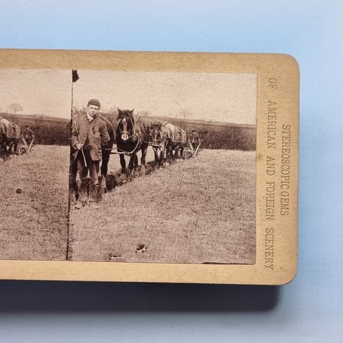 Victorian workers stereoview - workers,