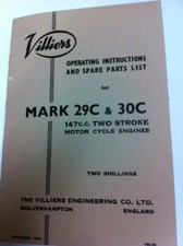 VILLIERS 29C / 30C Parts Book