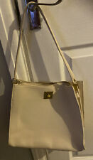zara cream Grab  Shoulder Bag Medium Sized Dual Compartments Gold Fittings