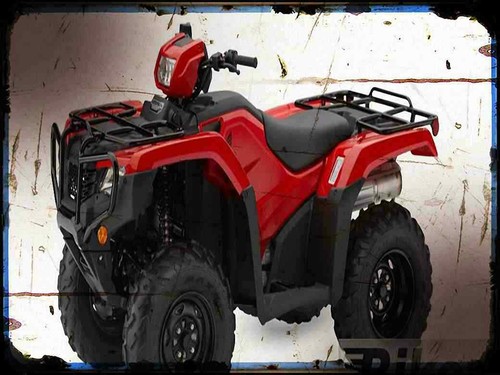 Metal sign motorbike trx500 - a4,