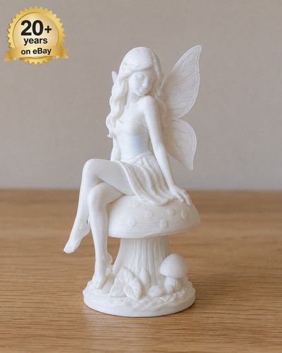 Fairy sitting mushroom - fairy, on