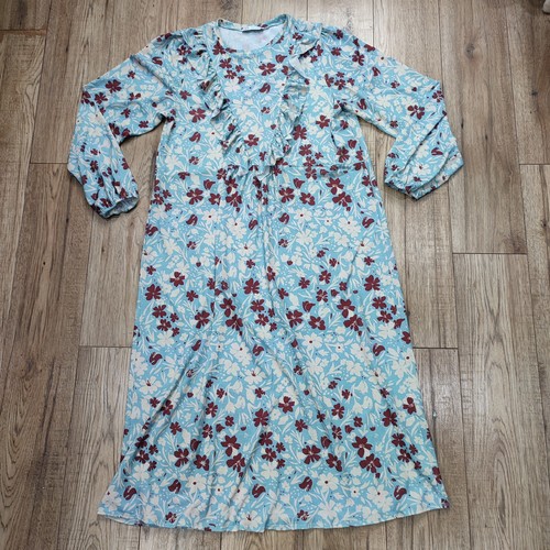 Zara blue floral 70s style - zara,